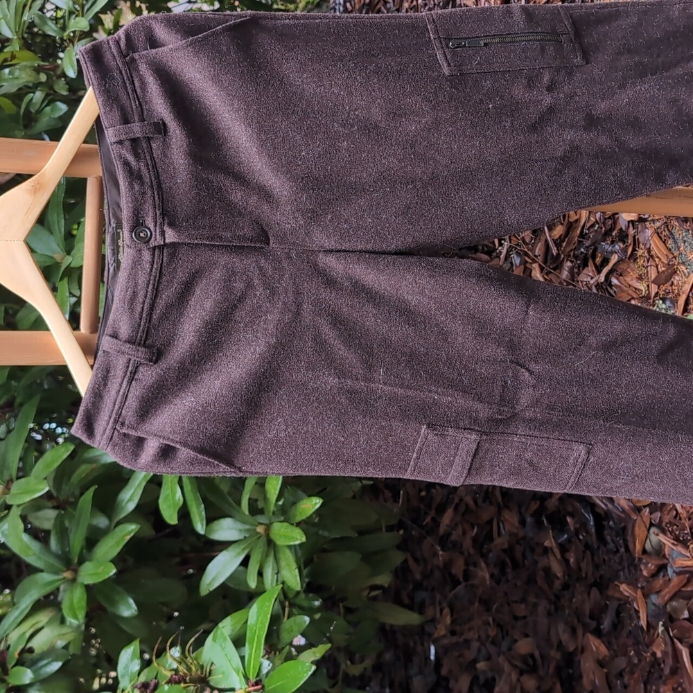 Wool Mercer Fit Pants w/ Pockets By Eddie Bauer Brown Cargo Pants